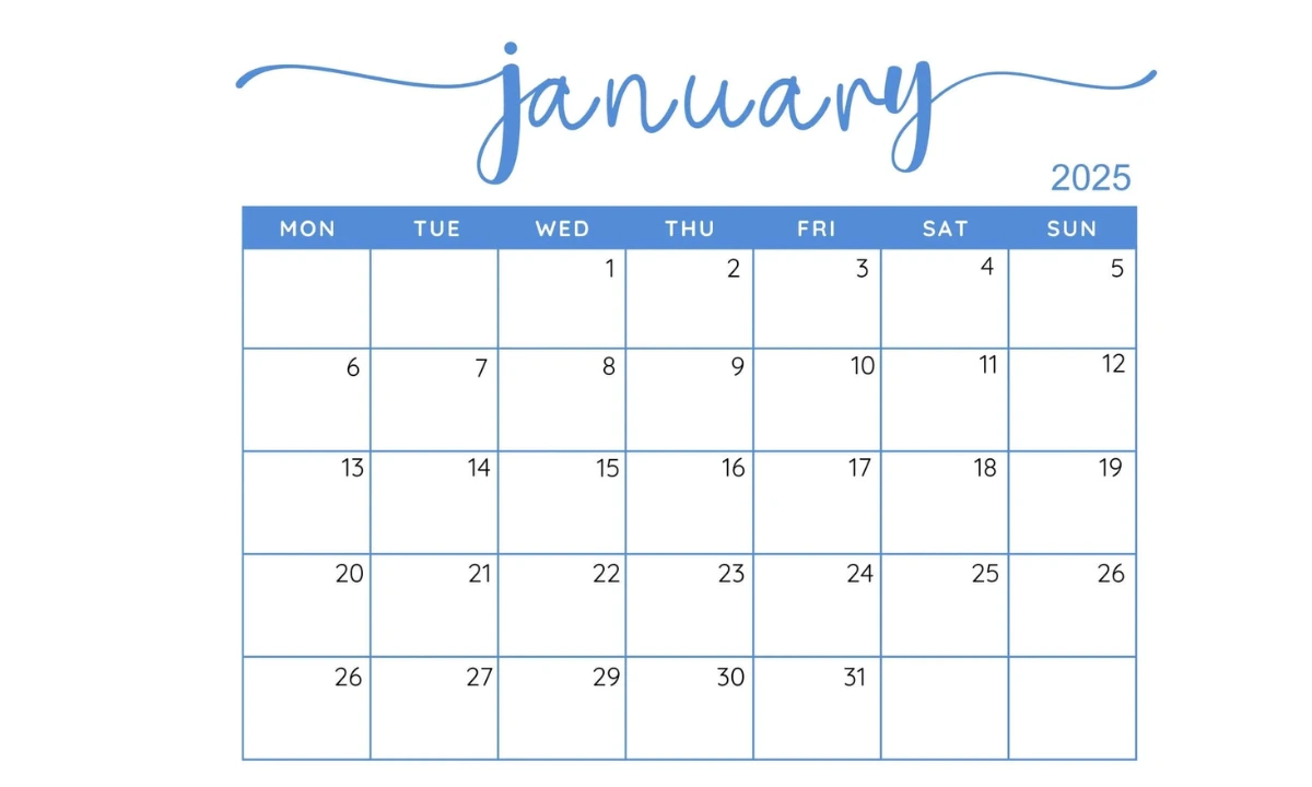 2025 January Calendar: Plan Your Month with Key Dates and Holidays